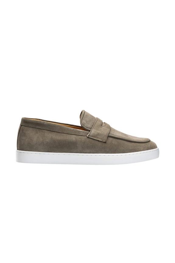 Fliteless Penny Sneaker Olive Suede-2